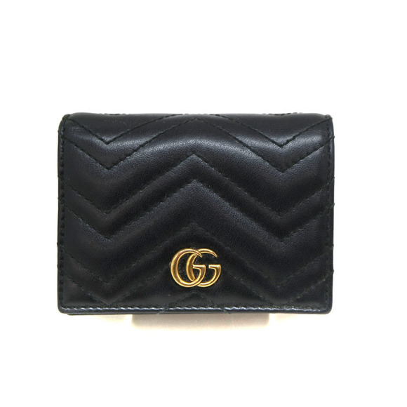 Gucci Black Marmont Bifold Wallet GG Leather - Picture 1 of 6